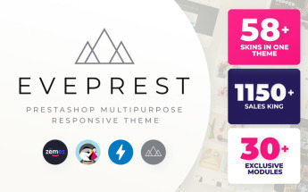 Reszponzív Eveprest - egy többcélú PrestaShop téma PrestaShop sablon 59555