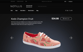Magento Theme namens "Notillis - Shoe Store Responsive" #60069