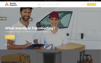 Reszponzív AuroraExpress - Transportation Company Responsive WordPress sablon 60107