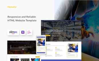 Reszponzív Fabricator - Industrial Company Multipage Weboldal sablon 60101