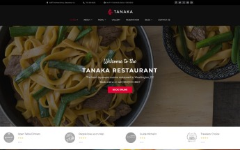 Tema De WordPress "Tanaka - Japanese Restaurant" #60113