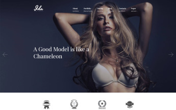 Ida - Model Photo Portfolio Tema WordPress №61123