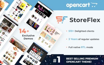 OpenCart Vorlage namens "StoreFlex" #61111
