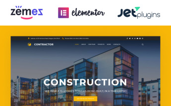 Reszponzív Contractor - Architecture & Construction Company Elementor WordPress sablon 61152