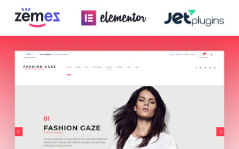 WooCommerce Theme namens "Fashion Gaze - Apparel Store" #61199