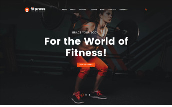 WordPress Theme namens "Fitpress - Fitness und Fitnessstudio" #61153