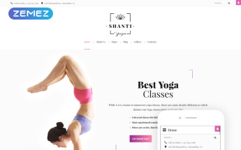 Modello Joomla Responsive #61259 "Shanti - Yoga Classes Responsive"