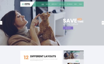 Website Vorlage namens "Animal Shelter - Animal Care Responsive" #61279