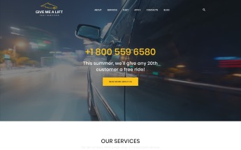 WordPress Theme namens "Give Me a Lift - Transport und Taxi" #61265