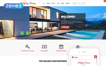 Holiday Homes - Real Estate Multipage Clean Joomla Template