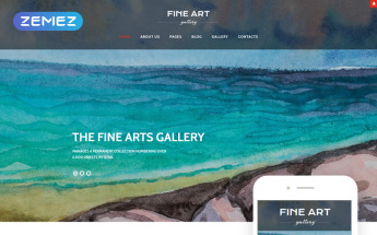 Joomla Vorlage namens "Fine Art - Art & Culture Gallery Responsive" #61335