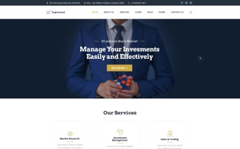 Website Vorlage namens "TopInvest - Investmentgesellschaft" #61344