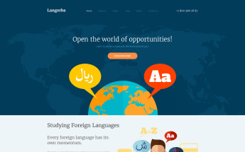 Langerba - Language School Joomla Template