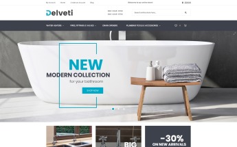 Magento Theme namens "Delveti - Plumbing Supplies" #62081