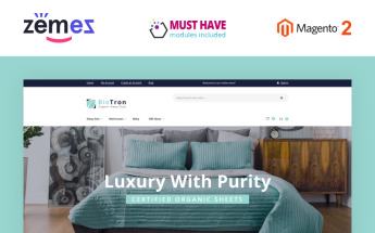Responsive BioTron - Home Textiles Store Magento #62087