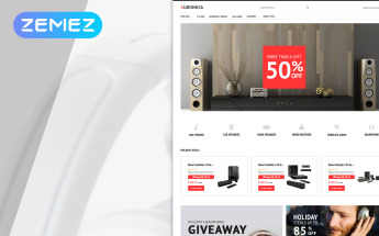 Reszponzív Audionica - Audio Shop Magento sablon 62092
