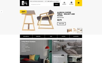 Modern Furniture - Interior & Home Decor Responsive Template OpenCart №62166