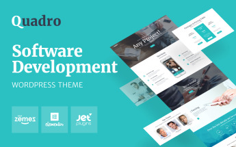 "Quadro - Software Company" Responsive WordPress thema №62120