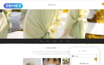 Responsive Joomla Vorlage für Hochzeitsplaner #62148