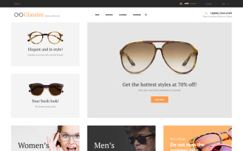 Glassini - Glasses Store Responsive PrestaShop Theme