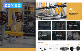 Magento Theme namens "BuzzSport - Gym Equipment" #62291