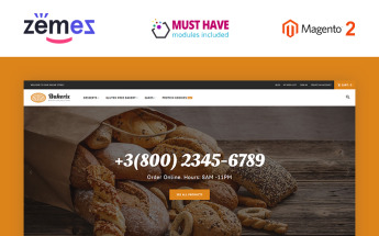 Responsivt Bakerix - Bakery & Cakes Responsive Magento-tema #62282