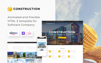 Reszponzív Construction - Construction Company Responsive Multipage Weboldal sablon 62269