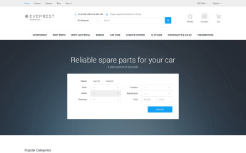 PrestaShop Theme namens "Eveprest - Ersatzteile" #62342