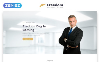 Reszponzív Freedom Political Party Multipage HTML Weboldal sablon 62320