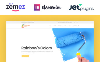 Responzivní WordPress motiv "Rainbow's Colors - Painting Company Responsive" #62453