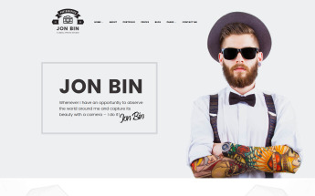 One Page Freelancer Photographer Portfolio WordPress Theme