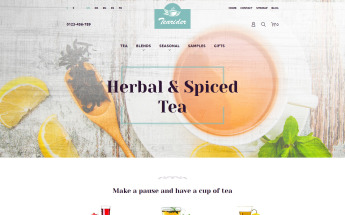 "Tearider - Herbal & Spiced Tea Responsive" Responsive PrestaShop Thema №63336