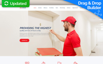 Moto CMS 3 Template namens "Delivesse - Delivery Services Premium" #63475