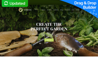 Template Moto CMS 3 Responsive #63466 "Gardenex - Premium"