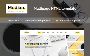 Responsivt Median - Advertising Agency HTML5 Hemsidemall #63506