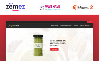 Responsivt Spices Store - Spices Bootstrap Template Magento-tema #63588