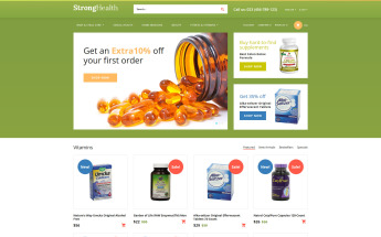 Responsywny szablon OpenCart StrongHealth - Drugstore #63540