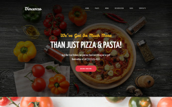 Reszponzív Vincenzo - Delicious Pizza Restaurant Responsive WordPress sablon 63633