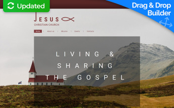 Responsives Moto CMS 3 Template für Christliche #63790
