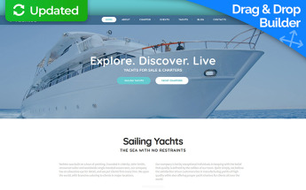 Yachting Responsive Moto CMS 3 Template