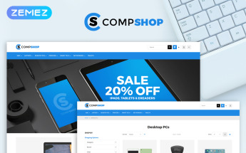 "CompShop - Computer Store" Responsive Magento Thema №63847