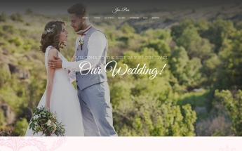 Reszponzív Jen+Ben - One Page Wedding WordPress sablon 63832