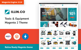 Responsivt Illin.co - Tools & Equipment Magento-tema #63976