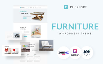 "Cherfort - Furniture Company Responsive" - адаптивний WordPress шаблон №64097