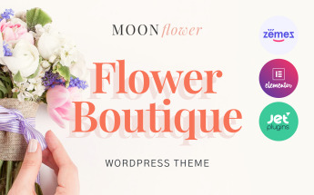Responzivní WordPress motiv "Moon Flower - Flower Shop" #64080