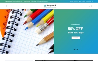 Magento Theme namens "Berguard - Office & Stationery Supplies" #64137
