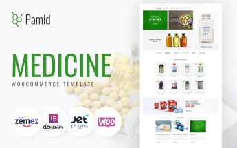 WooCommerce Theme namens "Pamid - Drug Store Responsive WooCommerce Theme" #64146