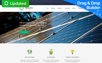 Responsywny szablon Moto CMS 3 Solar Energy Premium #64209