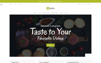 "Impresta - Spices Store" Responsive PrestaShop Thema №64388