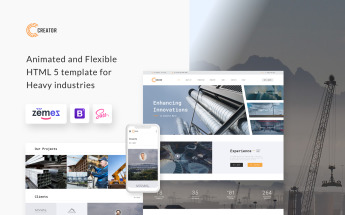Modello Siti Web Responsive #64346 "Creator - Civil Engineering Multipage"